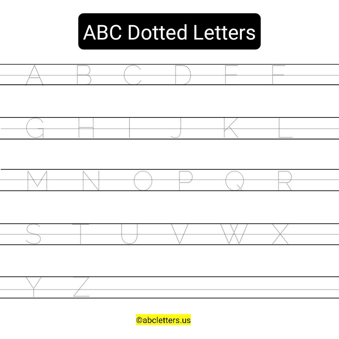 abc dotted letters