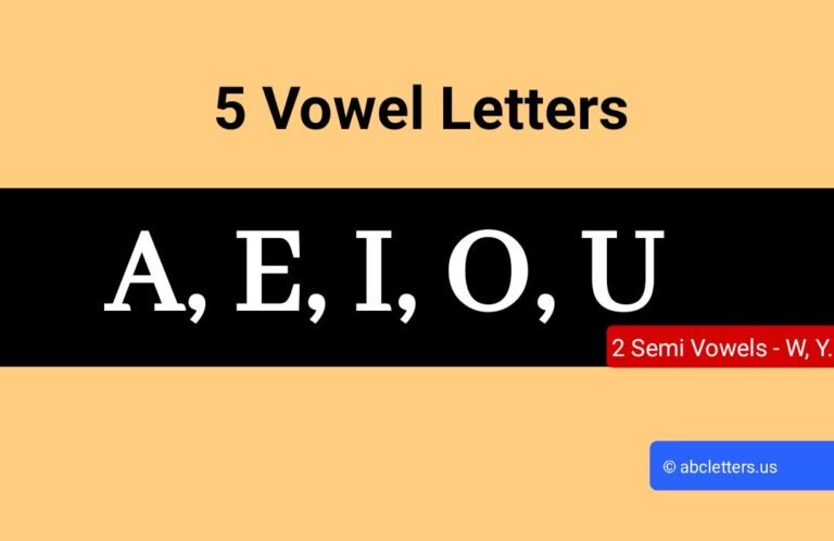 How Many Vowel Letters Are There In The American English Alphabet? 